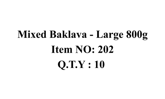 Assorted Baklava - Large 800g (WS)