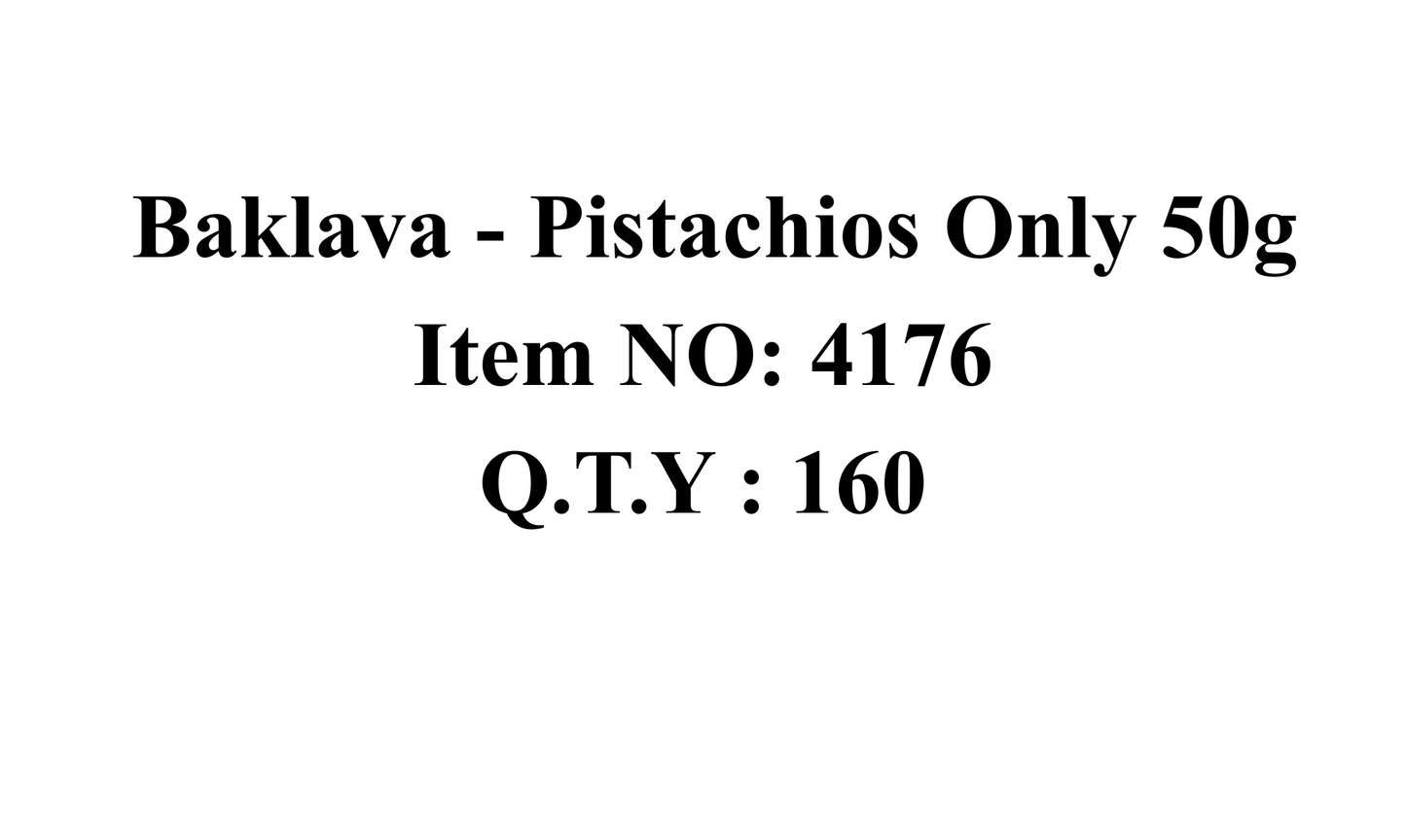 Assorted Baklava 5pcs. (WS)
